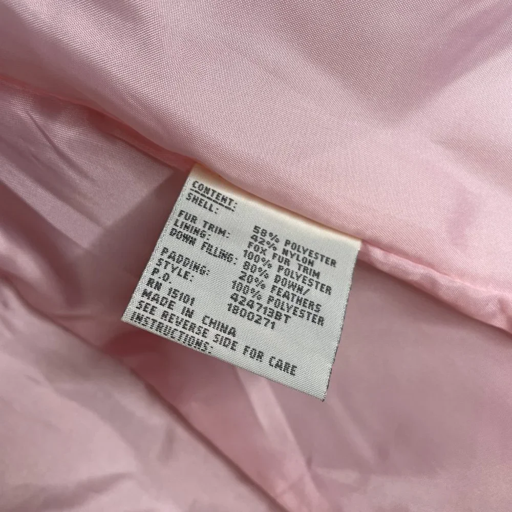 Vintage Junior's Winter Coat 1 Madison Medium M Pink 90's 2000's Puffer Jacket - Picture 7 of 8